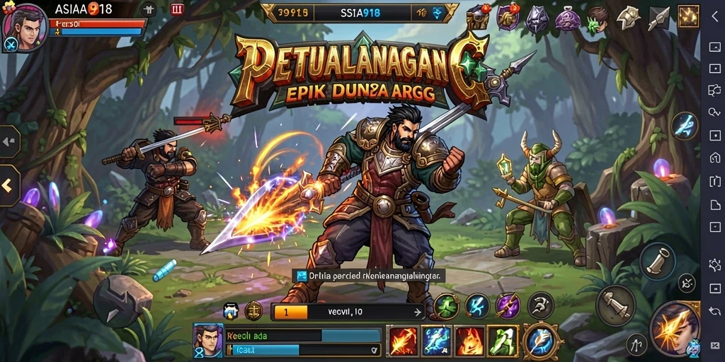 Tampilan menakjubkan dari gameplay ARPG ASIA918.