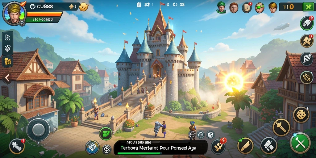 Tampilan gameplay CU888 yang seru dalam Tower Defense.