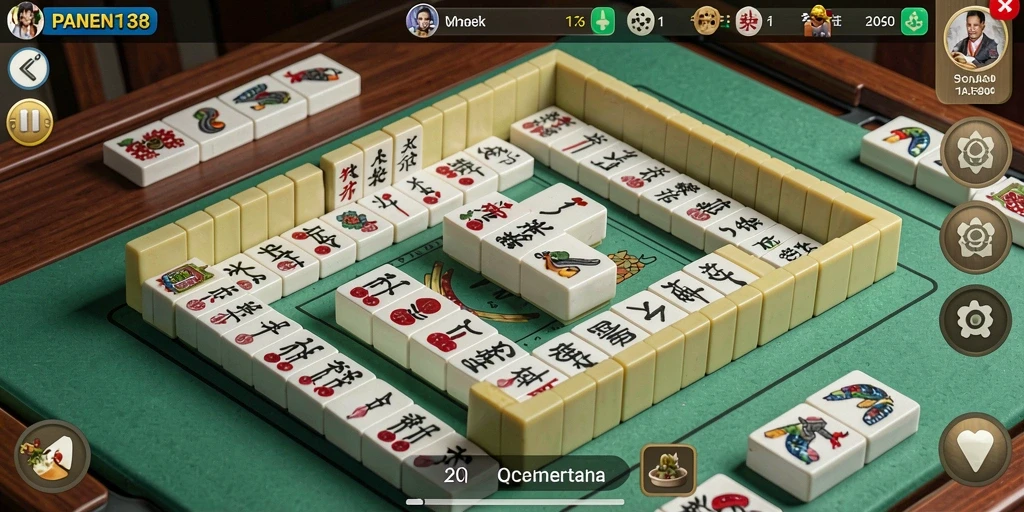 Gameplay seru PANEN138 dengan grafis Mahjong yang menawan.