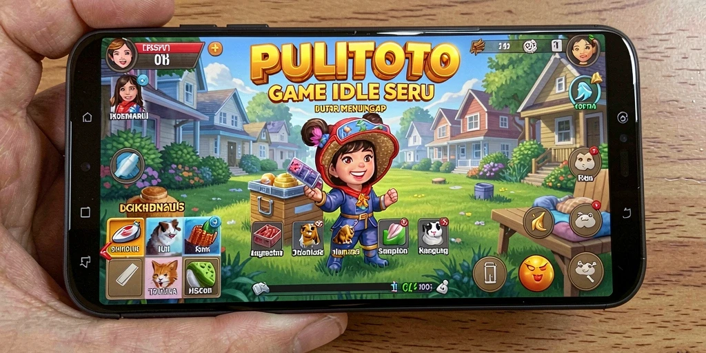 Tampilan gameplay PULITOTO yang menenangkan dan menyenangkan.