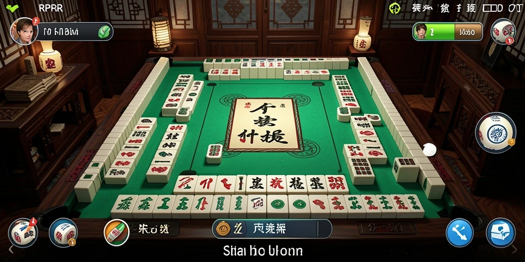 Tampilan gameplay RPRR yang menarik dengan ubin Mahjong berwarna-warni.
