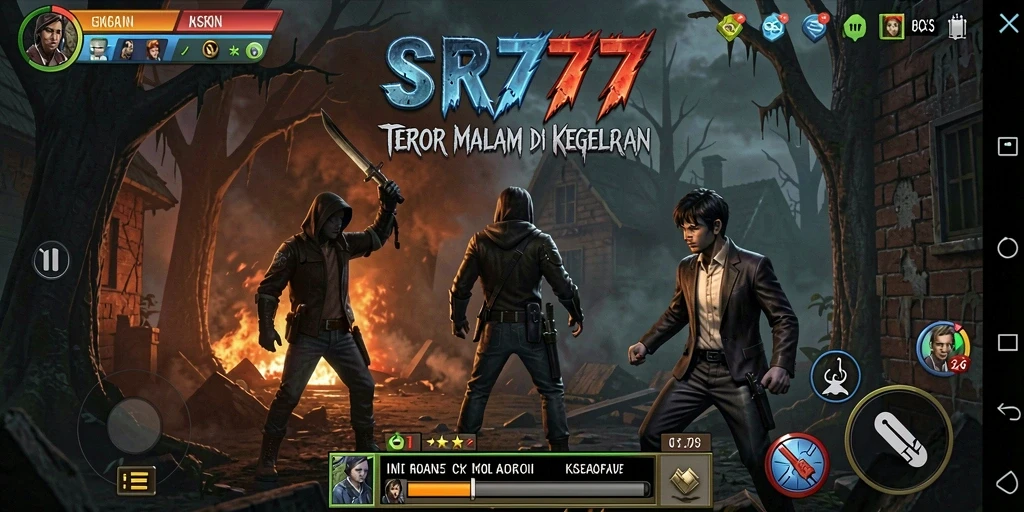 Tampilan menakutkan dari gameplay SR777 di lingkungan gelap.